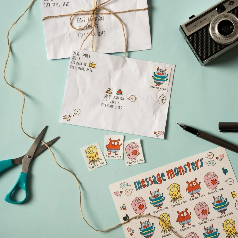 Message Monsters Forever Stamps