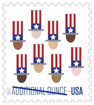 2017-Uncle Sams Hat Stamp Additional Ounce Postage Stamps