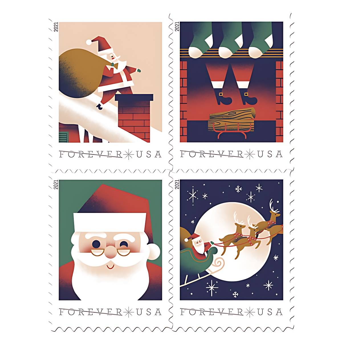 A Visit From St.Nick Forever Stamps