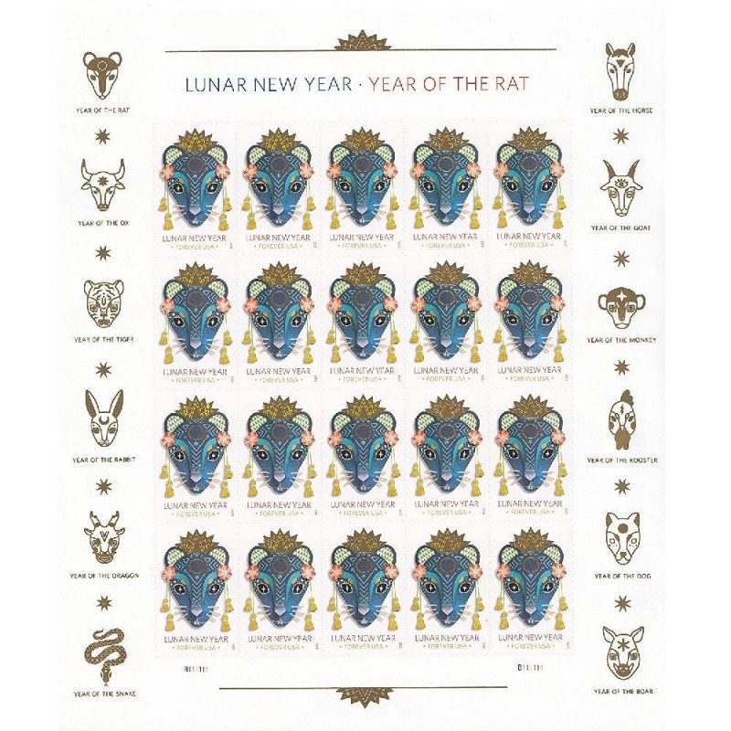 Lunar New Year Of The Rat 2020 Stamps