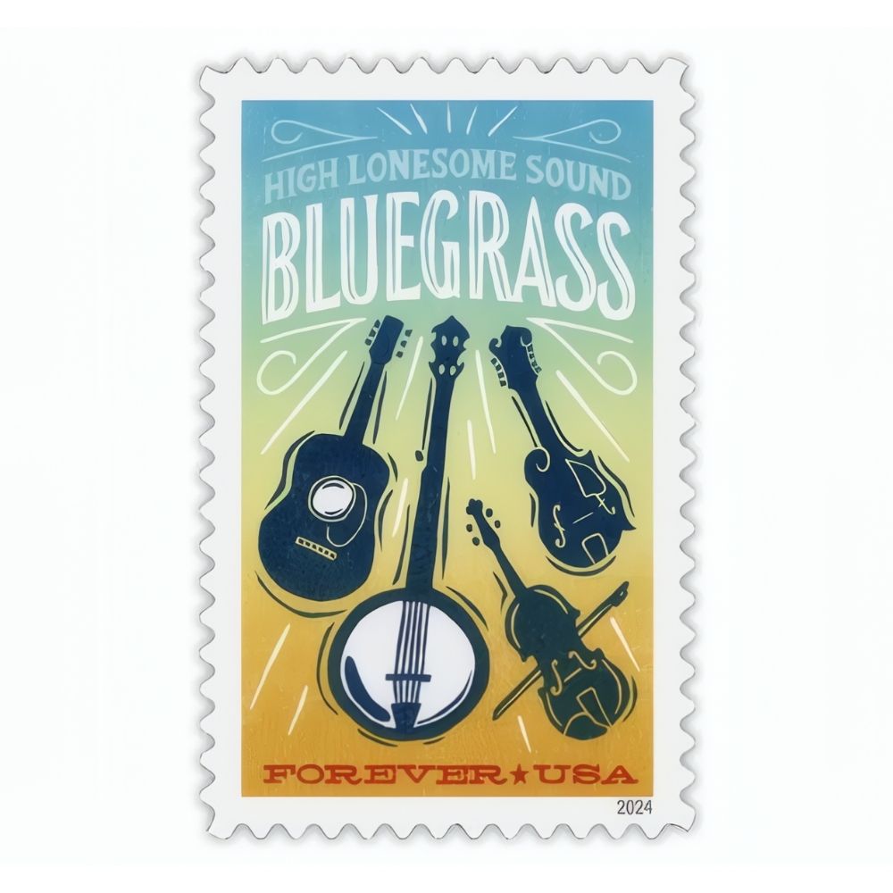 2024 USPS Bluegrass Music Forever stamp design