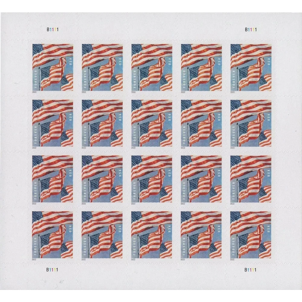 U.S. Flag 2022 Forever Stamps_Sheets