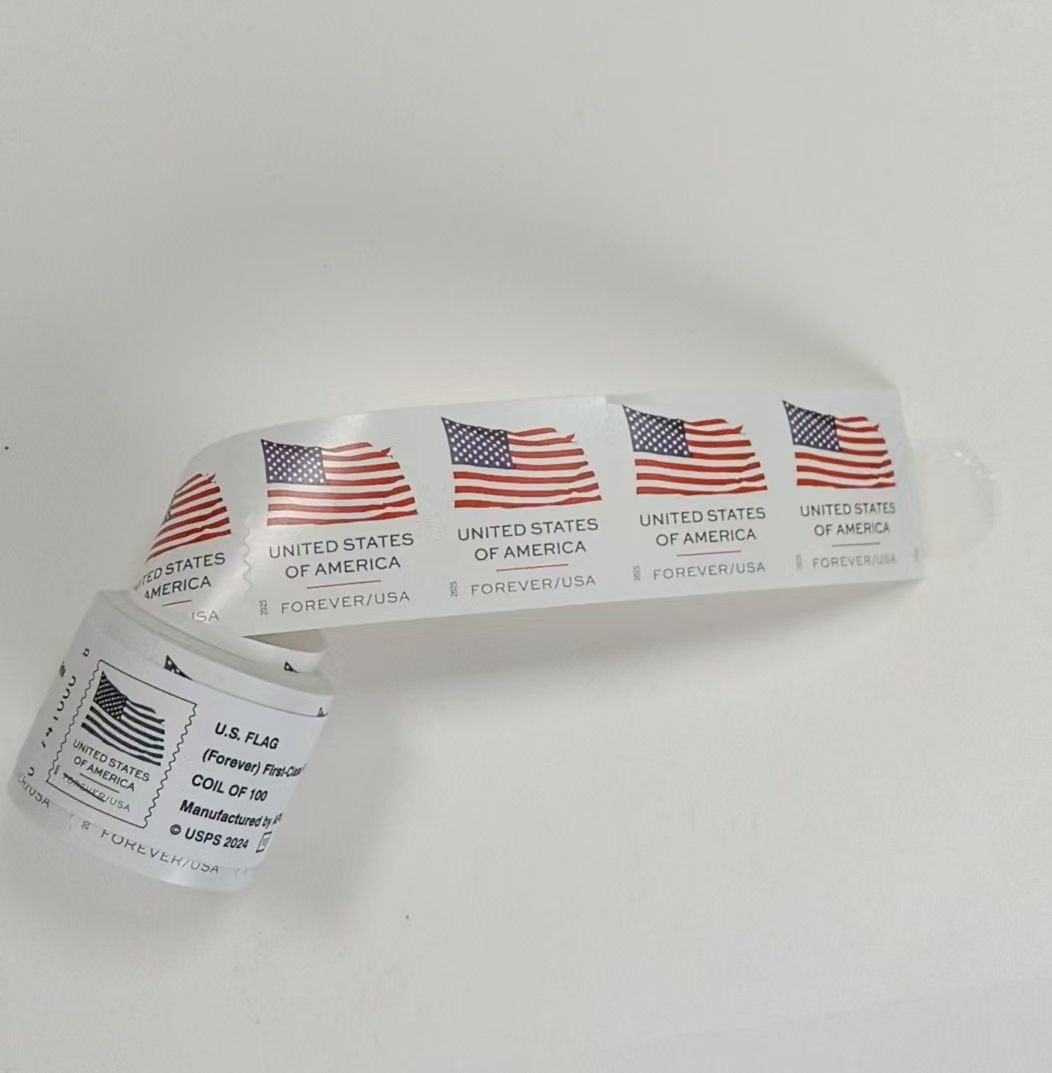 2025 U.S. Flag Forever Stamp Roll – 100 Stamps