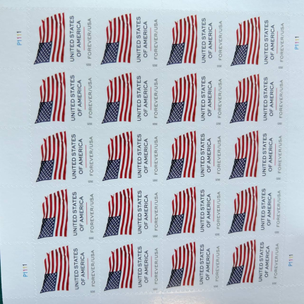 2025 U.S. Flag Forever Stamp Sheets – 100 Stamps