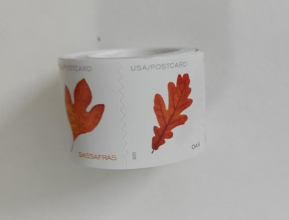 2025 Vibrant Leaves Postcard Stamp Roll – 100 Stamps