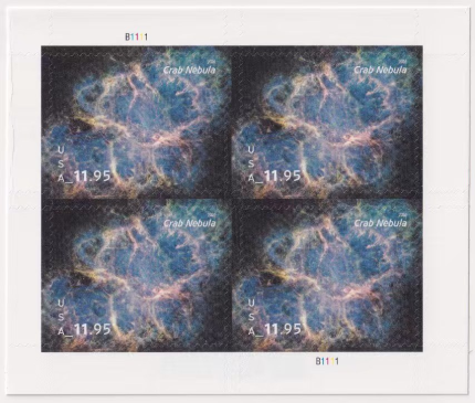 2026 Crab Nebula Priority Mail Stamps – 20 Stamps