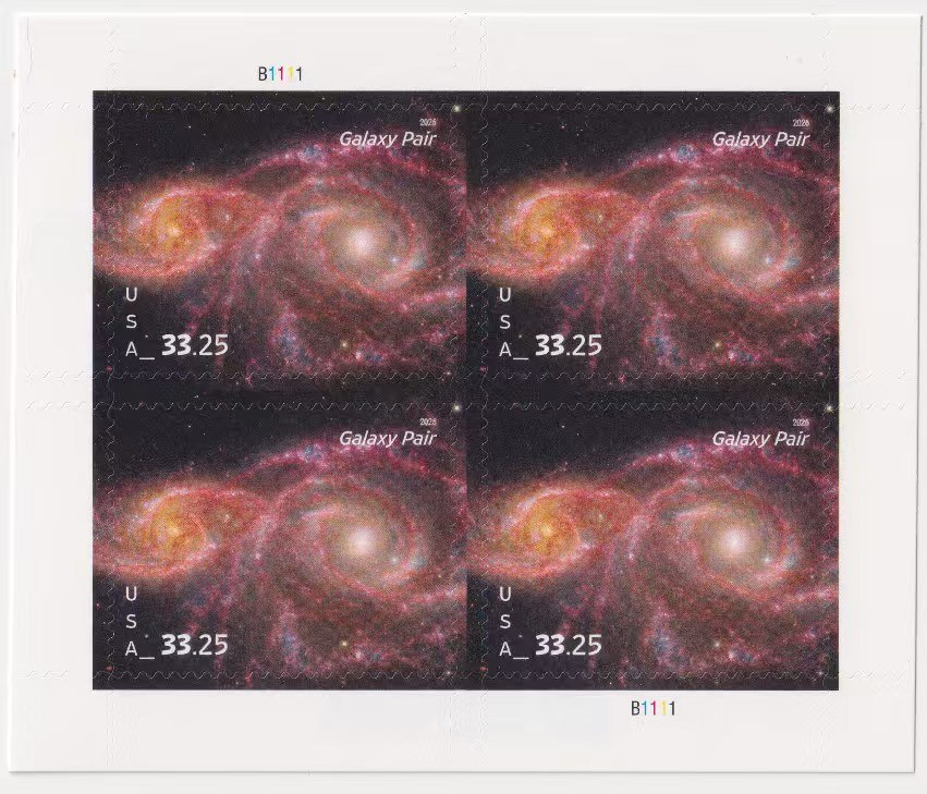 2026 Galaxy Pair Priority Mail Express Stamps – 20 Stamps