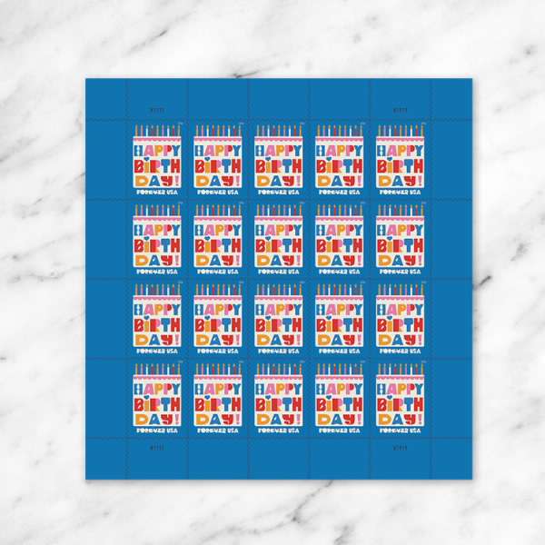 2026 Happy Birthday Forever Stamps – 100 Stamps