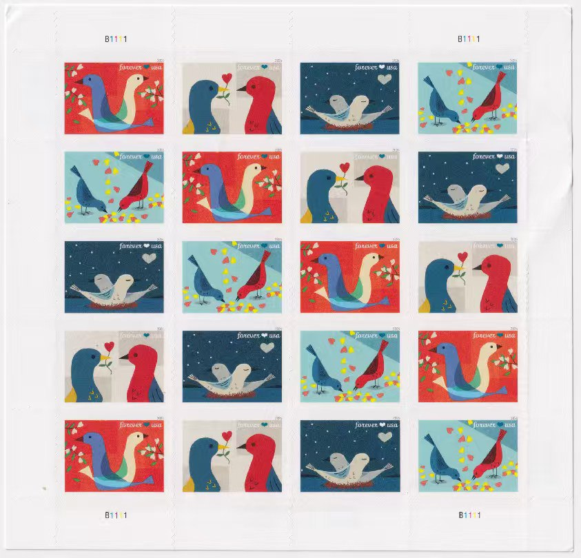 2026 Love Forever Stamps – 100 Stamps